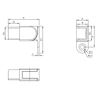 Top Rail Wall Mount Horizontal Adjustable Bracket