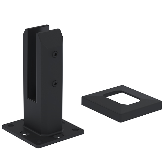 Square Base Plated Stainless Steel Spigots for 22.52mm Glass