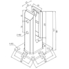 Square Base Plated Stainless Steel Spigots for 22.52mm Glass