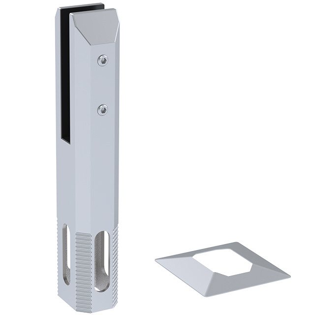 Square Stainless Steel Spigots for 15mm Glass