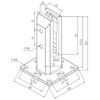 13.52mm Square Base Plated Stainless Steel Spigots