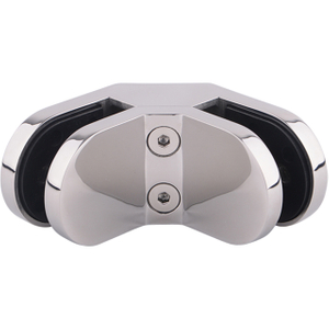Stainless Steel D Shape Glass To Glass 90 Degree Corner Clamp