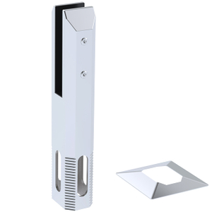 Square Stainless Steel Spigots for 17.52mm Glass