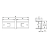 Stainless Steel Top Rail 180 Degree Connector