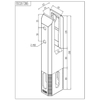 Square Stainless Steel Spigots for 22.52mm Glass
