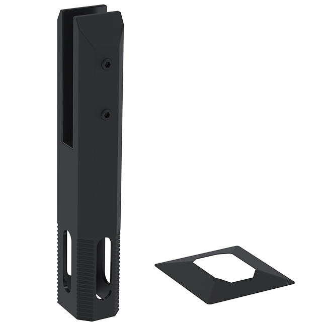 Square Stainless Steel Spigots for 17.52mm Glass