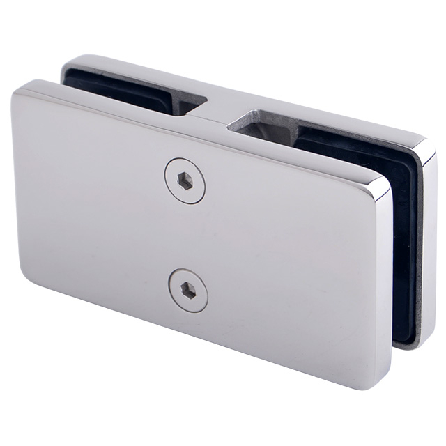 Stainless Steel Glass To Glass 180 Degree Straight Clamp