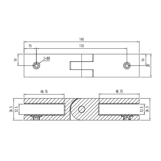 Stainless Steel Glass To Glass Swivel Clamp