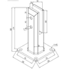 180mm Height Square Base Plated Stainless Steel Spigots