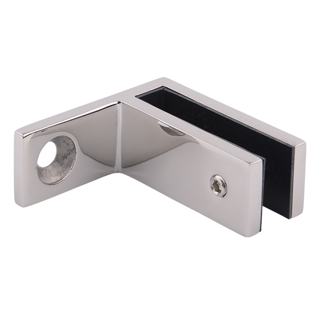 Stainless Steel Glass To Wall 90 Degree Corner Clamp